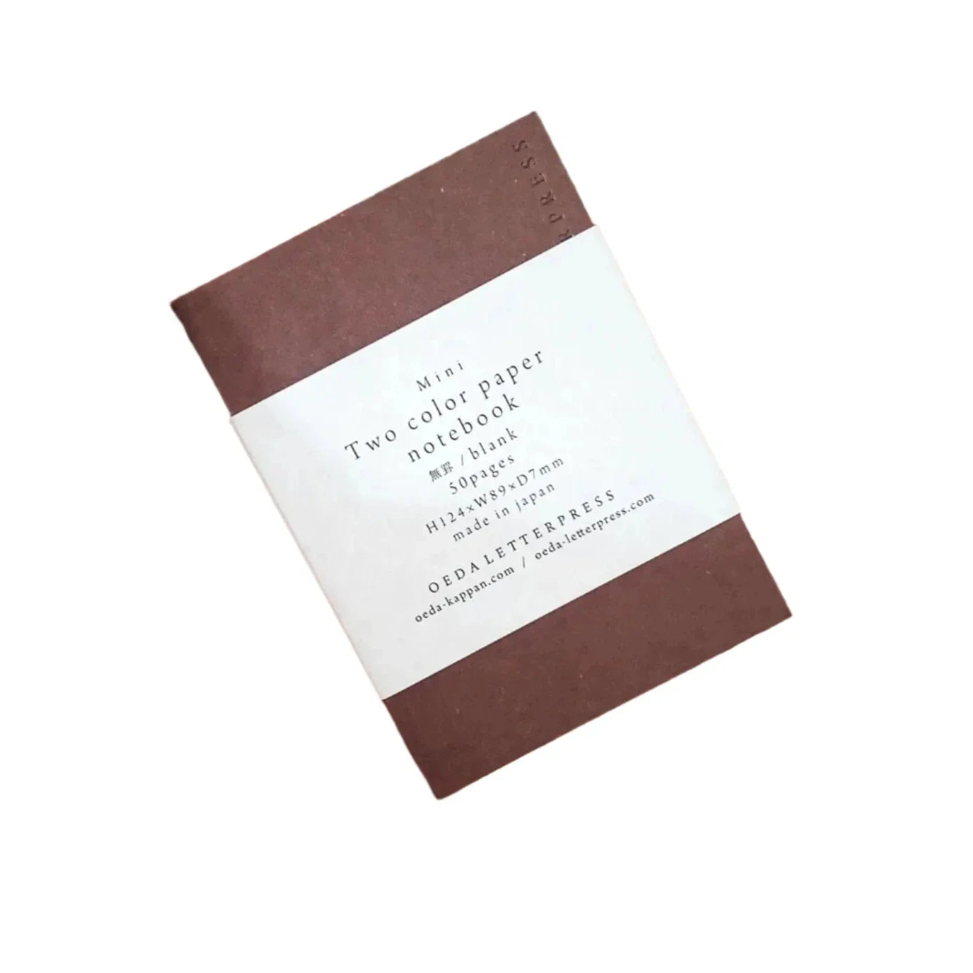 OEDA Letterpress Mini Two Color Paper Notebook (Passport Size)