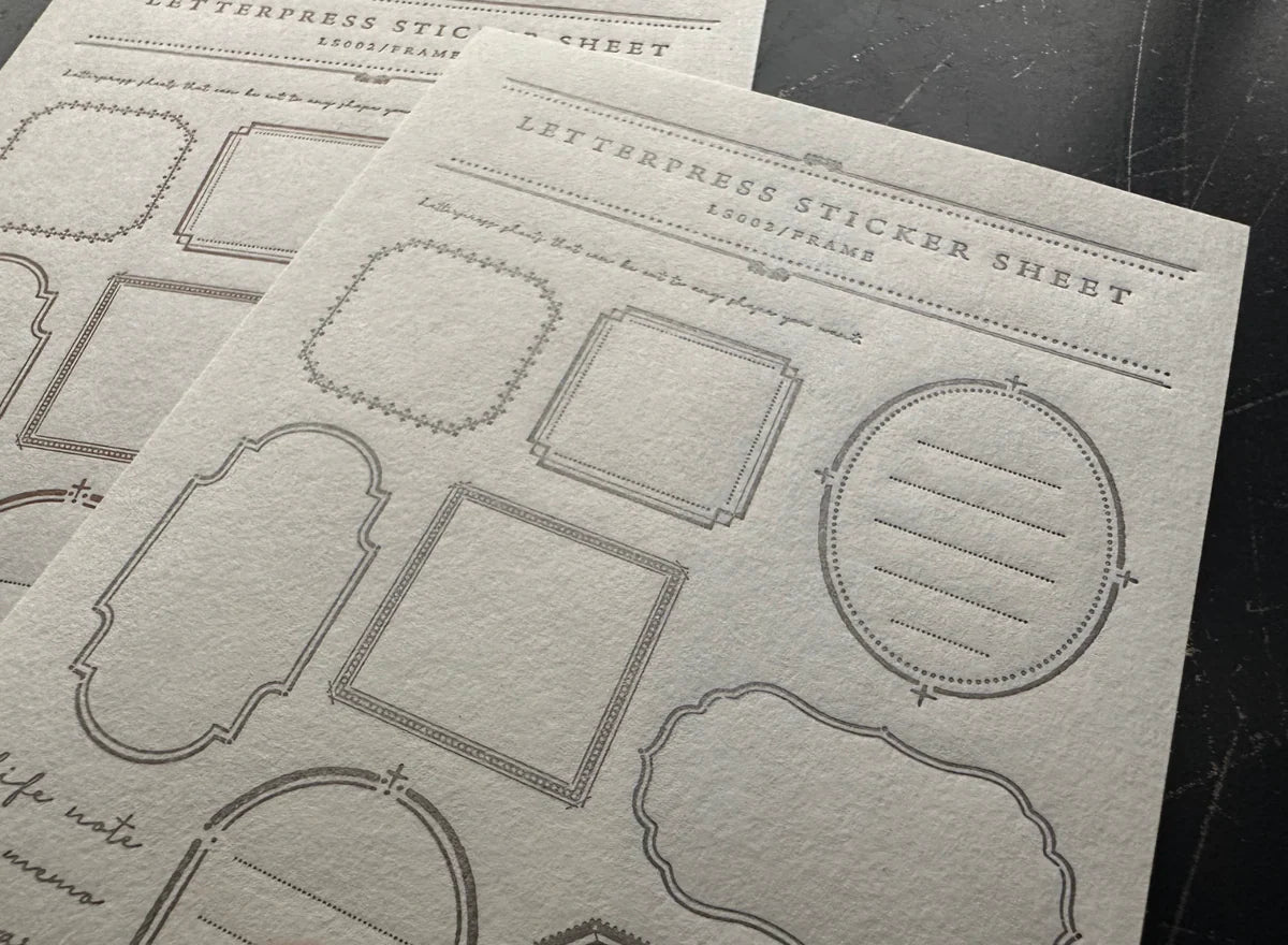 OEDA Letterpress Frame Sticker Sheet