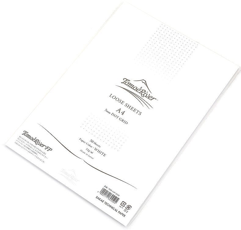 Tomoe River 52 GSM A4 Dot Grid Loose Sheets - 50 Sheets