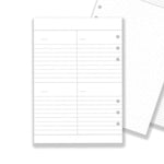 Wearingeul - Jaquere Reservoir 6 Ring Diary Refill A5 (50 sheets)