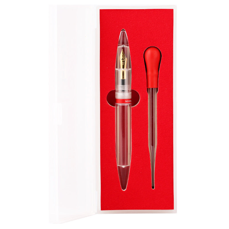 MAJOHN Transparent Eye Dropper Fountain Pen - Fine Nib Writing Pen With Large Ink Capacity
