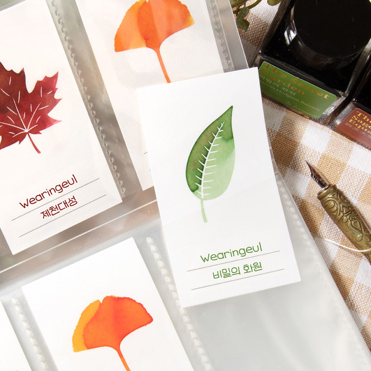 Wearingeul Leaf 3 Types Swatch Cards (50 sheets)