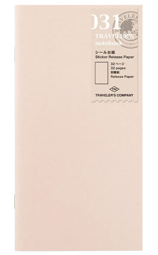 Traveler’s Notebook Regular Size Refill 031 Sticker Release Paper