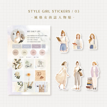MU Girl Stickers 01 - 06