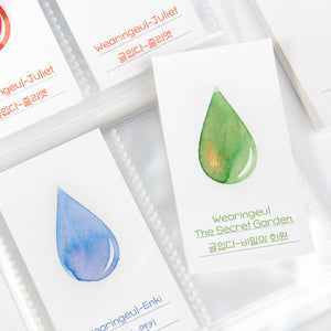 Wearingeul Ink Drop Color Swatch Cards (50 sheets)