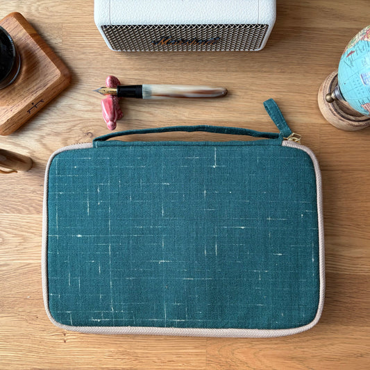Kyoku Haku Teal Zippered Pen Case [10 Slots]