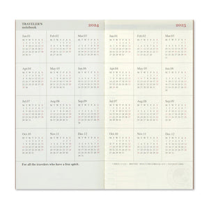 Traveler's Notebook (Regular Size) 2024 Weekly Vertical