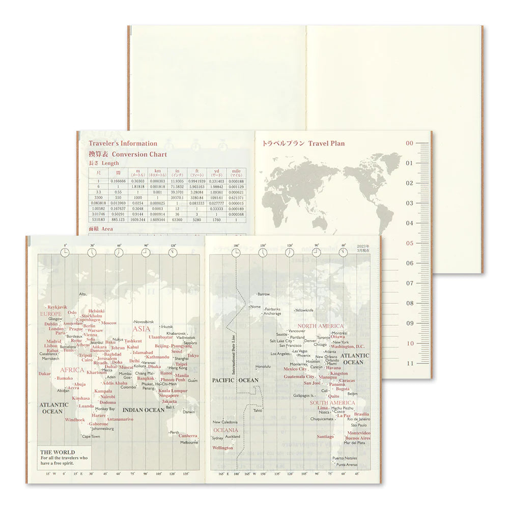 Traveler's Notebook (Passport Size) 2024 Monthly Refill