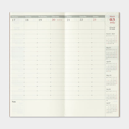 Traveler's Notebook (Regular Size) 2025 Weekly Vertical