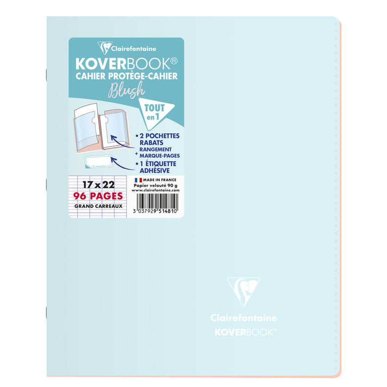 Clairefontaine Koverbook (A5) Blush Stapled Notebook (17 x 22)