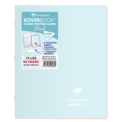 Clairefontaine Koverbook (A5) Blush Stapled Notebook (17 x 22)