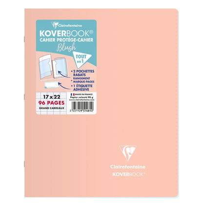 Clairefontaine Koverbook (A5) Blush Stapled Notebook (17 x 22)