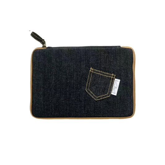 Kyoku Haku Denim Zippered Notebook Jacket [A5 Size]