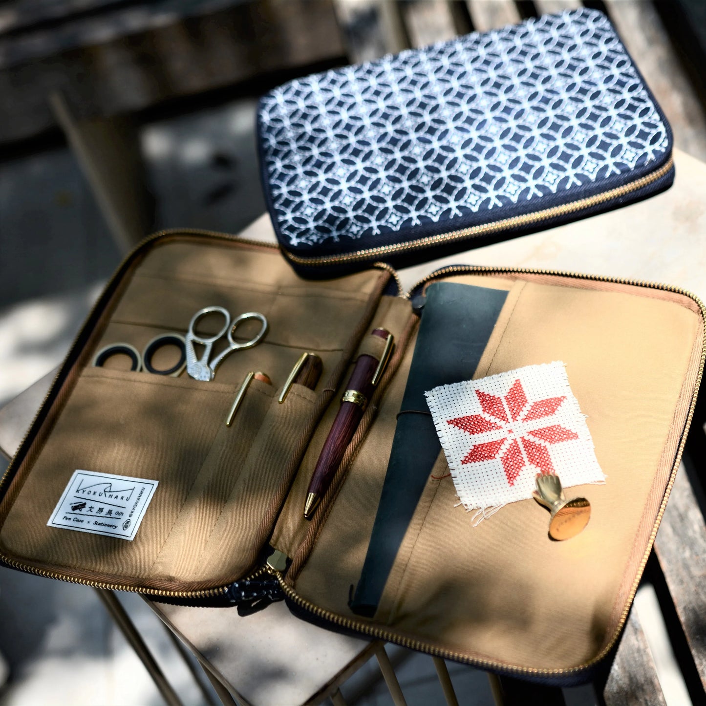 Kyoku Haku Siraya Rippling Waters Zippered Notebook Jacket [A5 Size]