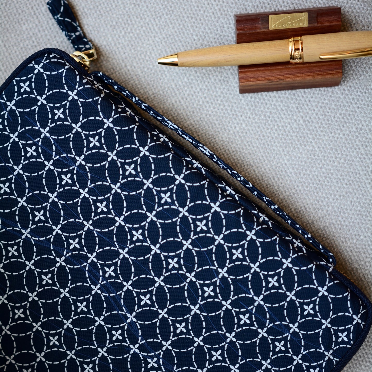 Kyoku Haku Siraya Rippling Waters Zippered Notebook Jacket [A5 Size]