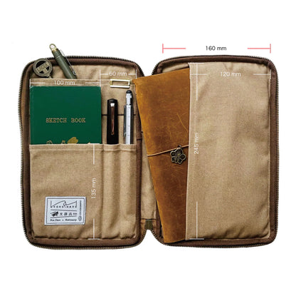 Kyoku Haku Leather Notebook Jacket [A5 Size]