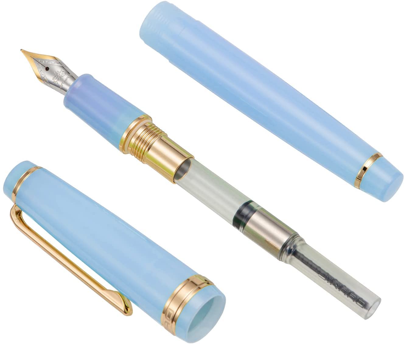 Jinhao 82 Translucent Colors w/ Gold Trim Fountain Pen
