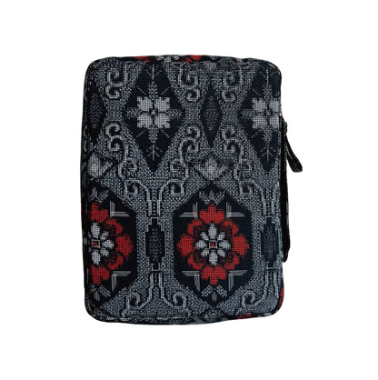 Kyoku Haku Kimono Fabric Pen Case Khaki [5 Slots / 9 Slots]