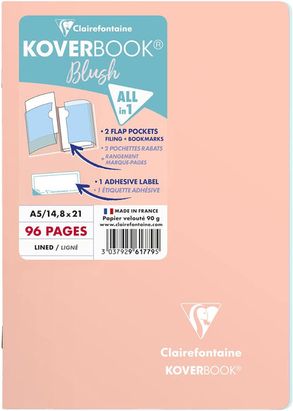 Clairefontaine Koverbook (A5) Blush Stapled Notebook (148 x 210)