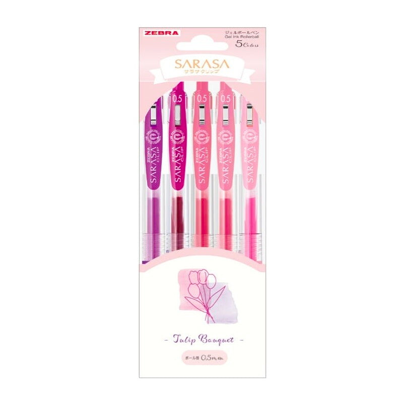 Zebra Sarasa Bouquet 5-Color Gel Pen Sets (0.5mm)