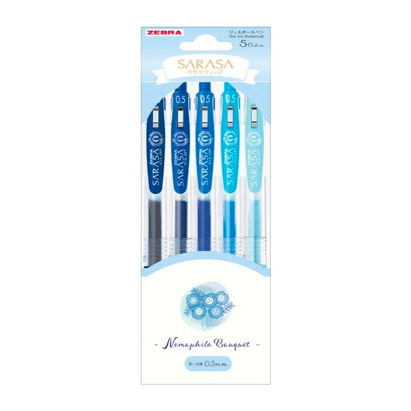 Zebra Sarasa Bouquet 5-Color Gel Pen Sets (0.5mm)