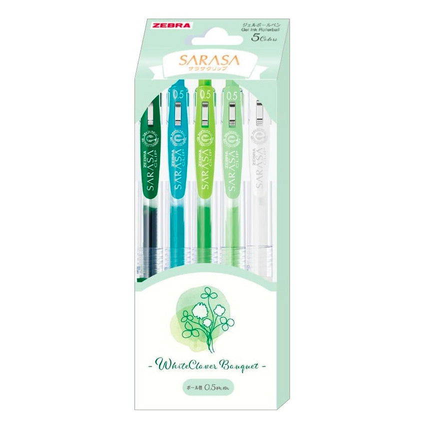 Zebra Sarasa Bouquet 5-Color Gel Pen Sets (0.5mm)