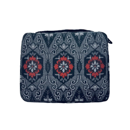 Kyoku Haku Kimono Fabric Pen Case Khaki [5 Slots / 9 Slots]