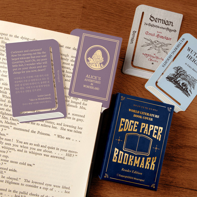 Wearingeul World Literature Edge Paper Bookmarks (Writer & Reader Edition)