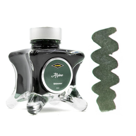 Diamine Inkvent Fountain Pen Ink (50ml) Green Edition - Shimmer