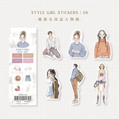MU Girl Stickers 01 - 06