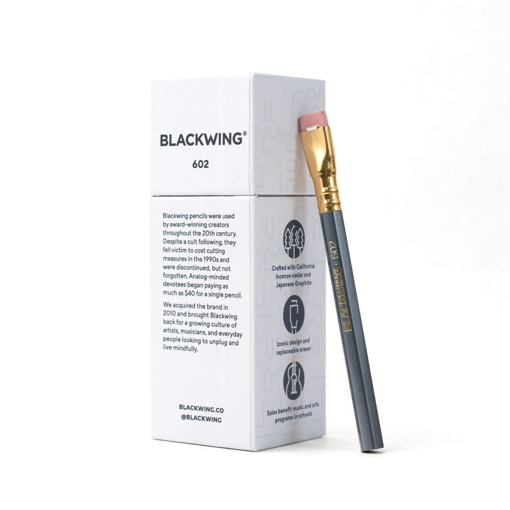 Blackwing 602 Short Pencils (Set of 12)