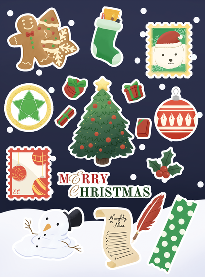 Everything Calligraphy Christmas Sticker Sheet 2025