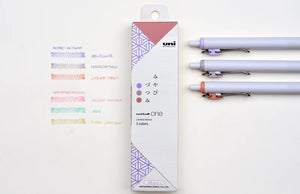 Uni-ball One Wa "Japanese Taste" Limited Edition Gel Pens Sets of Three (0.5mm)