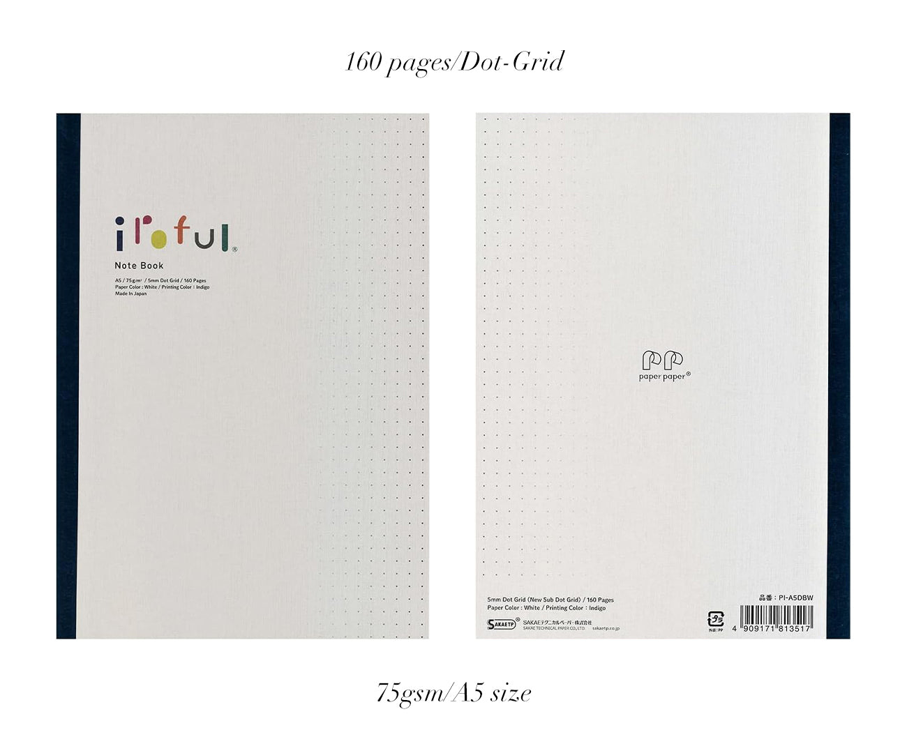 Sakae TP - Iroful (A5) Indigo Notebook