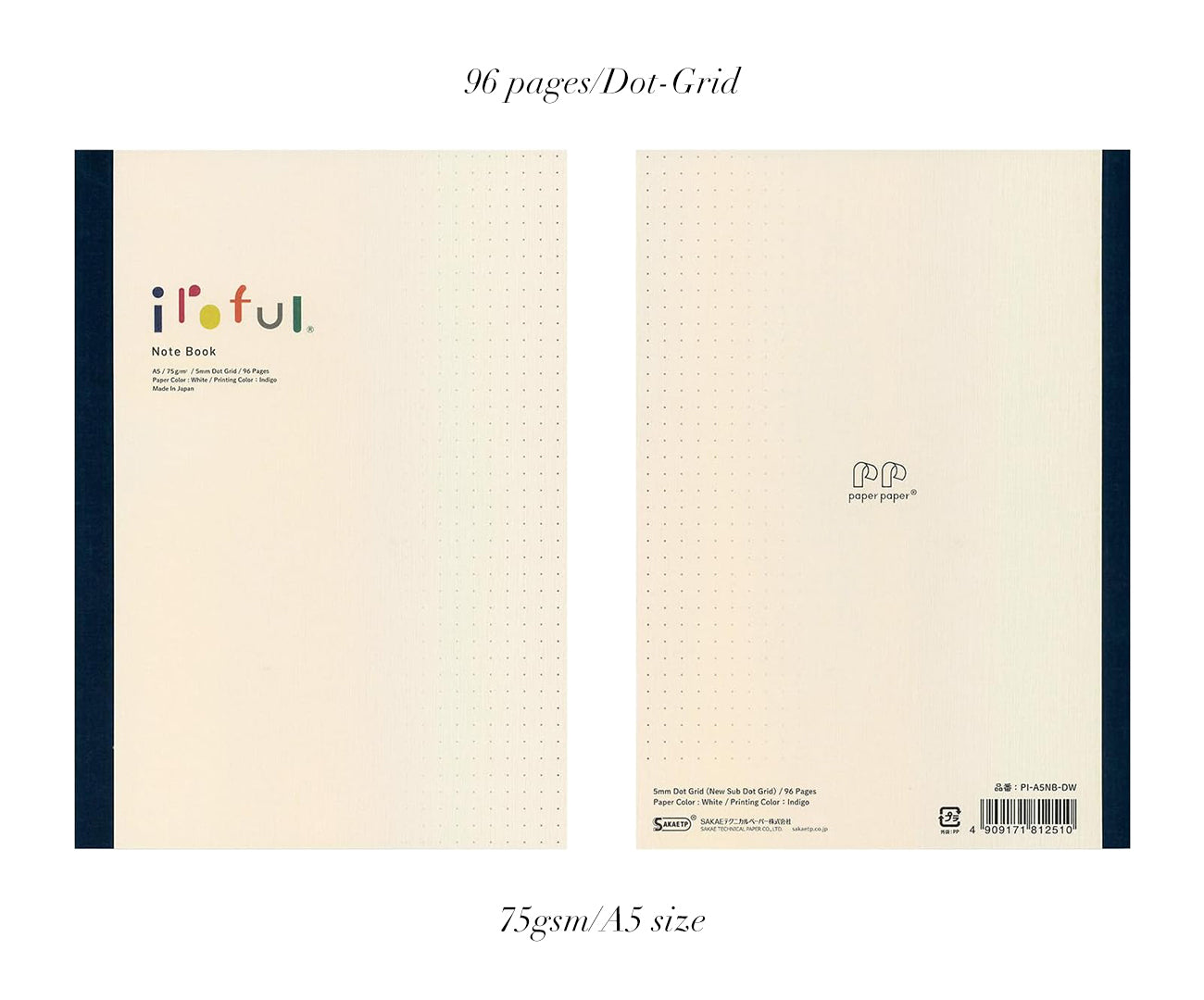 Sakae TP - Iroful (A5) Indigo Notebook