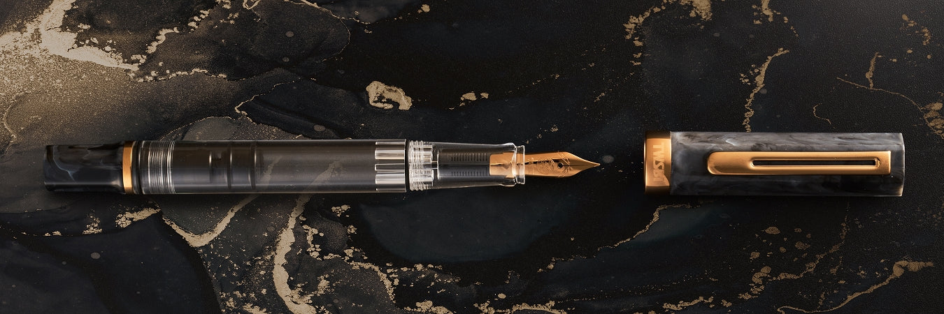 TWSBI ECO Black Marble with Bronze Fountain Pen