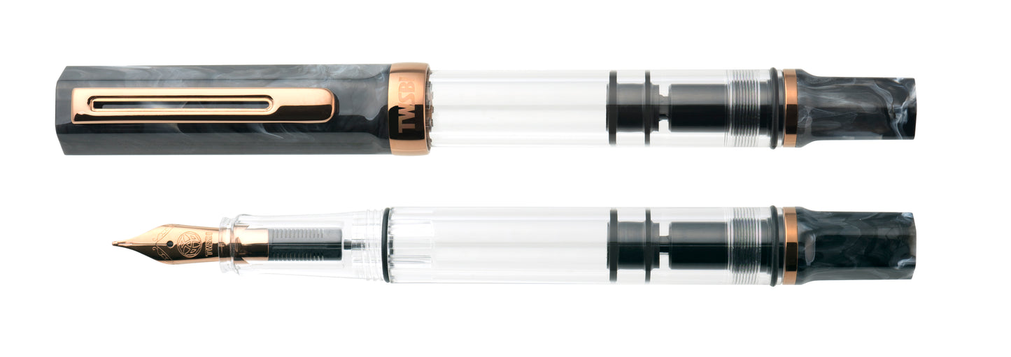 TWSBI ECO Black Marble with Bronze Fountain Pen