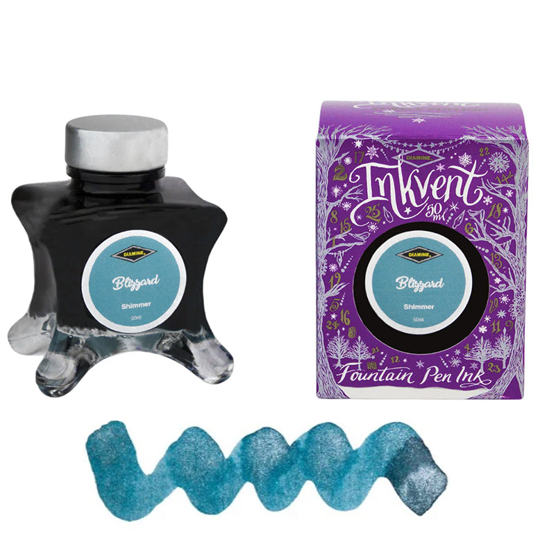 Diamine Inkvent Fountain Pen Ink (50ml) Purple Edition - Shimmer