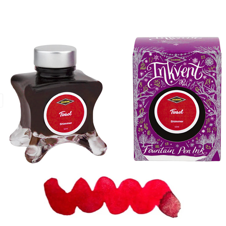 Diamine Inkvent Fountain Pen Ink (50ml) Purple Edition - Shimmer