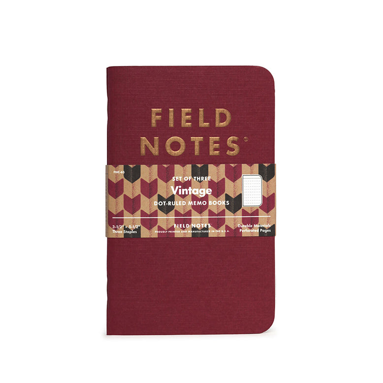 Field Notes Vintage: Perforated Dot Ruled Memo Notebooks (3-Pack)