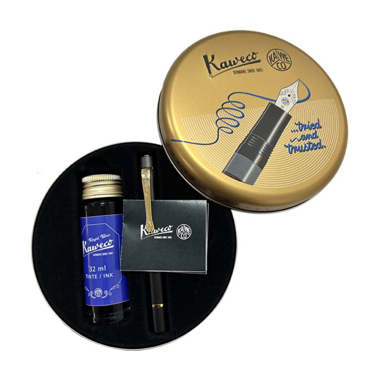 Kaweco Piston Sport AL-Black and Gold Starter Set