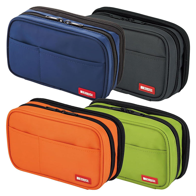 Lihit Lab Book Type Double Zipper Pouch