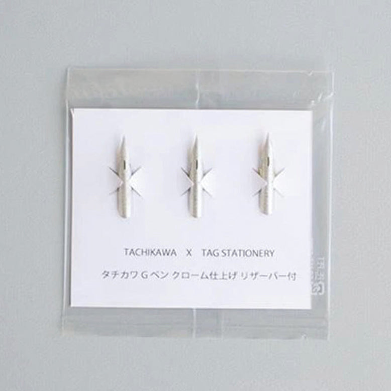 Tag Stationery Nikko G-Type Plated Nibs with Back Feeder (Set of 3)