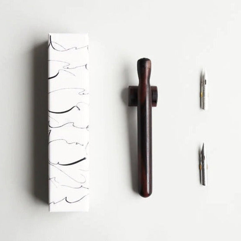 Tag Stationery Dip Pen Set (Wooden Holder & G Nib)