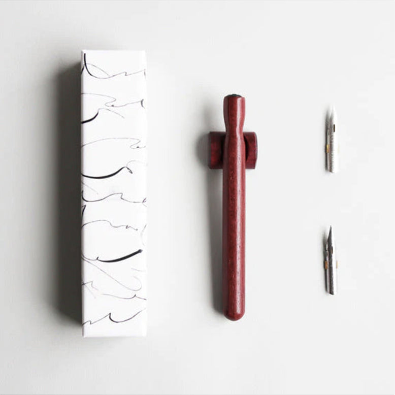 Tag Stationery Dip Pen Set (Wooden Holder & G Nib)