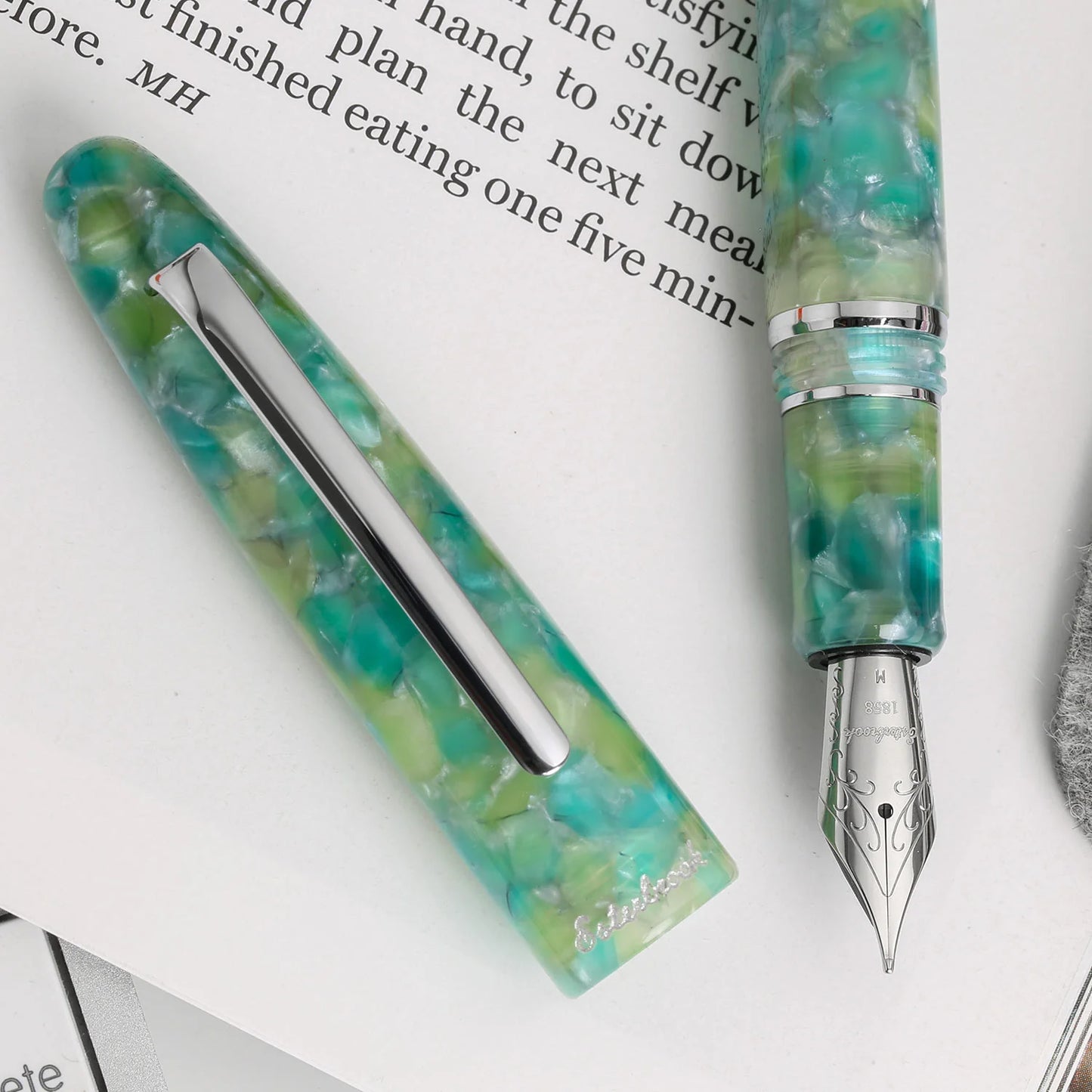 Esterbrook Estie Sea Glass Silver Trim Fountain Pen