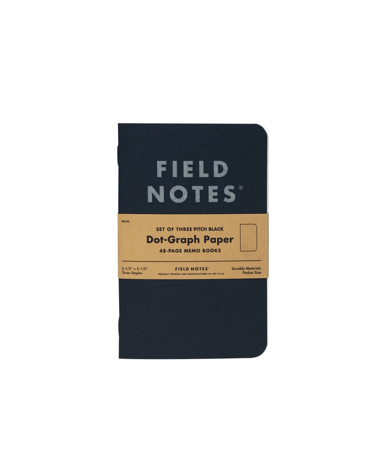 Field Notes Pitch Black Memo Book (Set of 3)