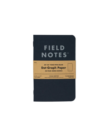 Field Notes Pitch Black Memo Book (Set of 3)