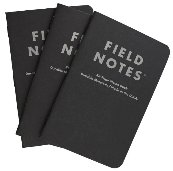 Field Notes Pitch Black Memo Book (Set of 3)