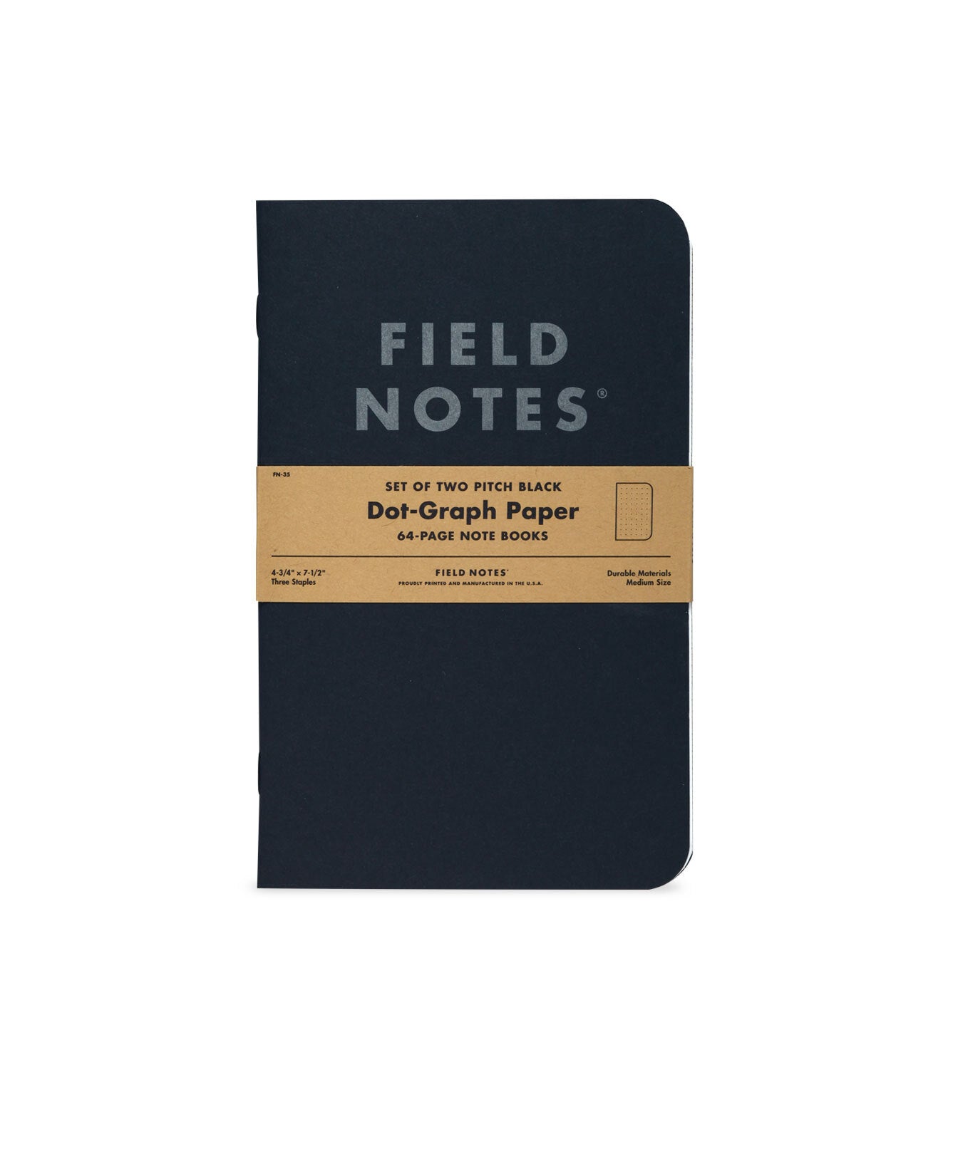 Field Notes Pitch Black Notebook [Set of 2]